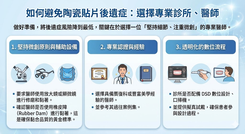 如何避免陶瓷貼片後遺症：選擇專業診所、醫師
